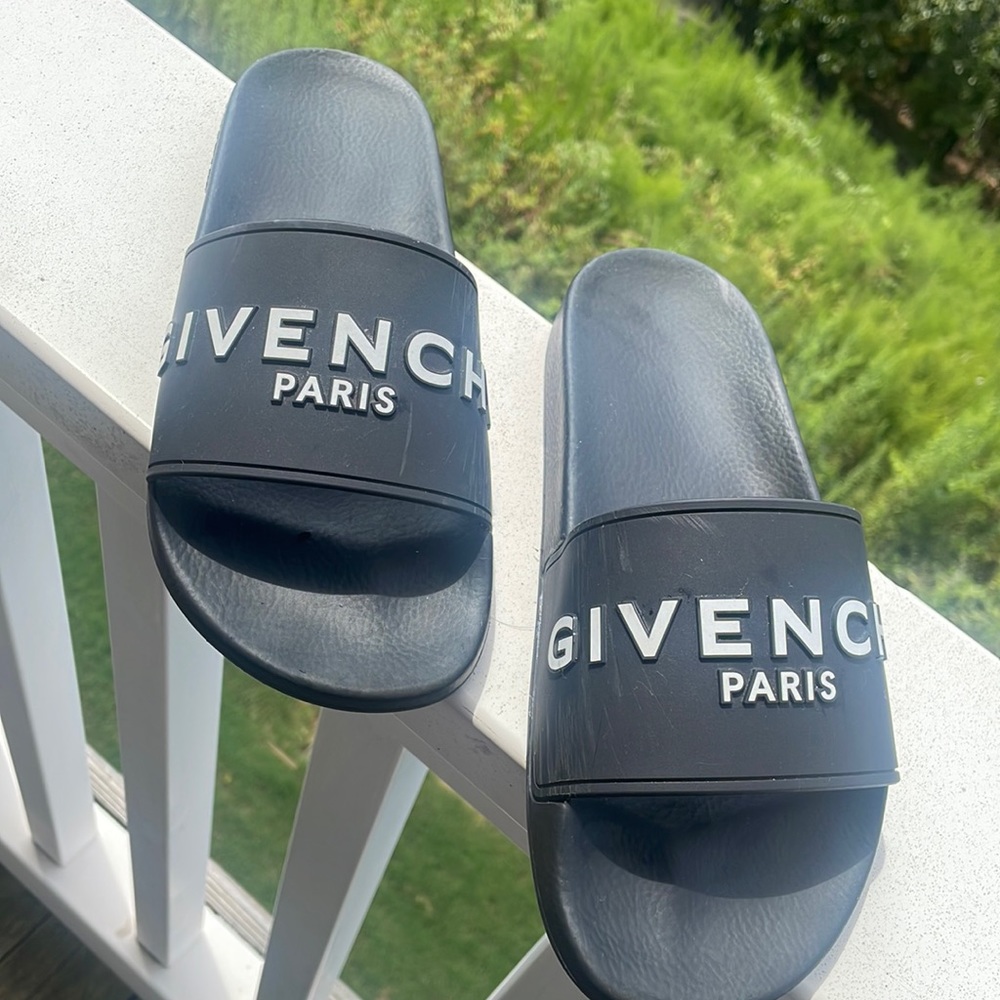 Givenchy Paris Black Slides